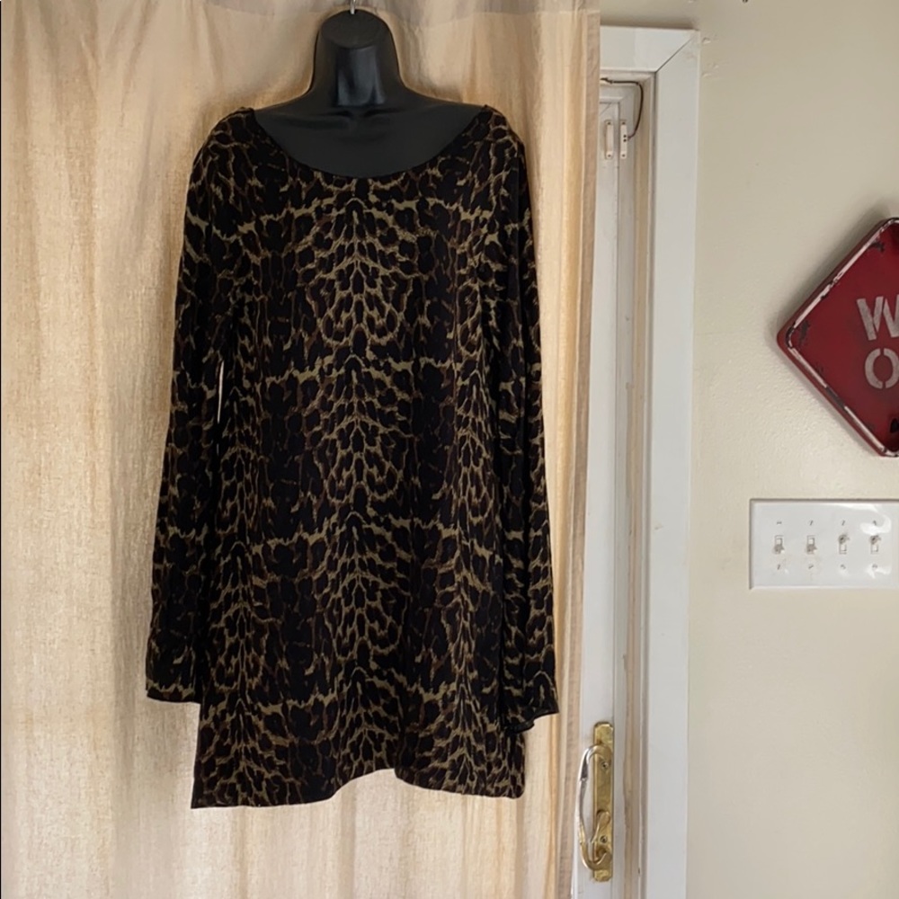 One teaspoon leopard print shift dress M - Picture 3 of 7